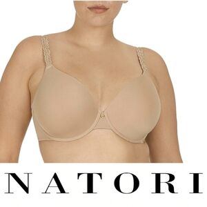 NWT Natori Pure Luxe Full Fit Bra Cafe/ Nude Underwired Unlined bra